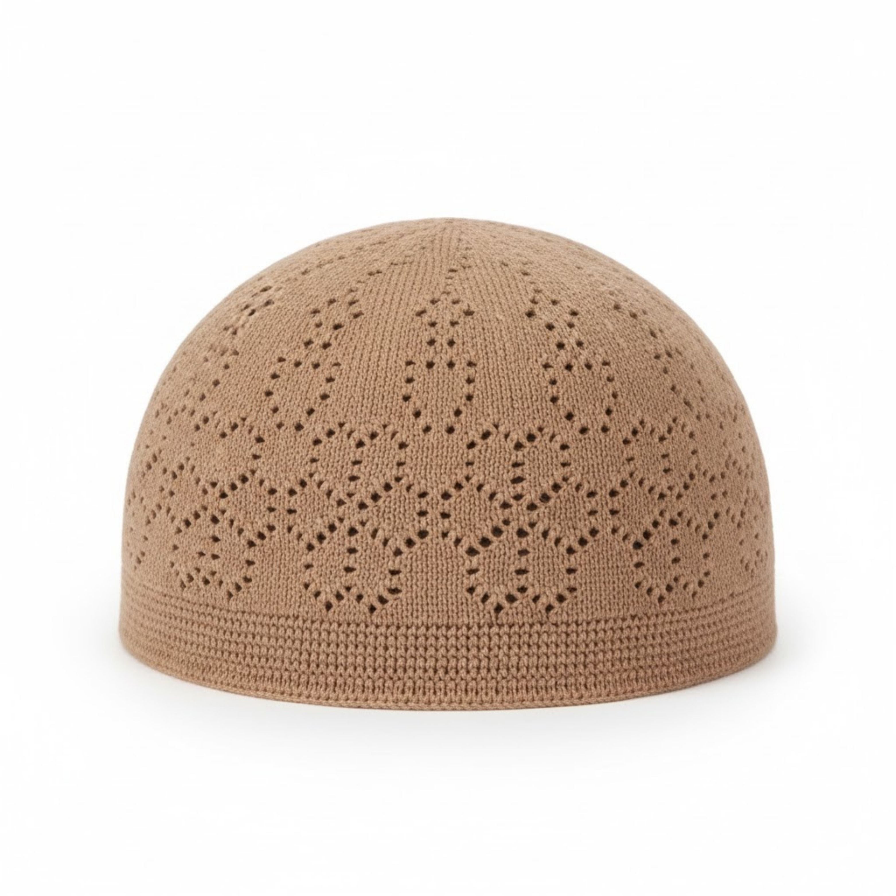 Men Islamic Prayer Cap Jali Topi – Breathable Skull Cap Traditional Wear