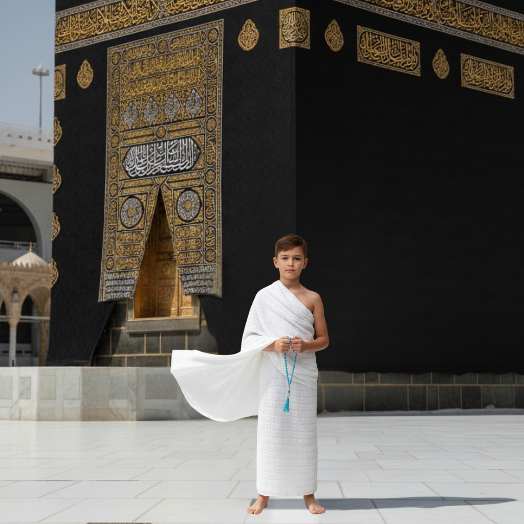 Ahram for Hajj and Umrah White 2 Towel Set Ihram Clothing