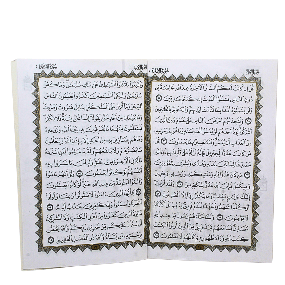Al Quran Ul Karim Para Set Uthmani script Card Purse with Divided Parts and Leather Case(19X25CM)