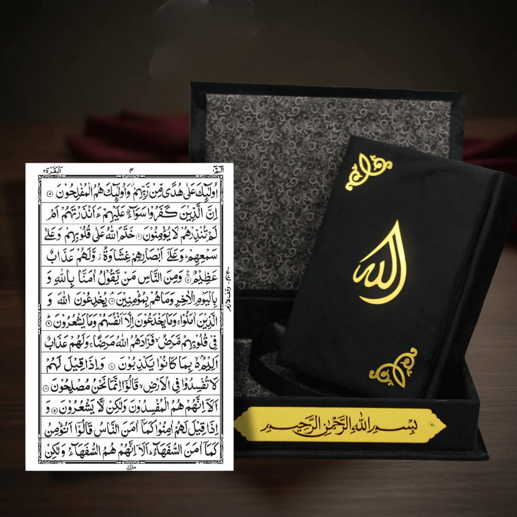 Holy Quran 13 Line A4 Size - Deluxe Velvet Gift Box