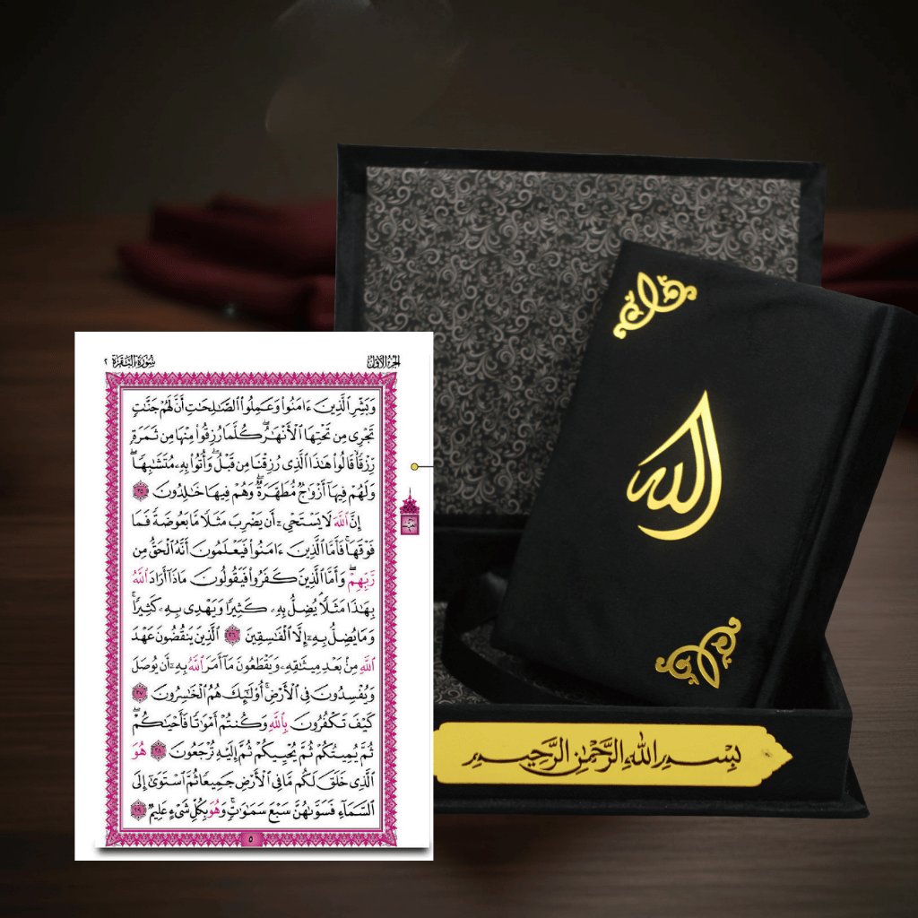 Holy Quran Uthmani Script A4 Size with Velvet Box