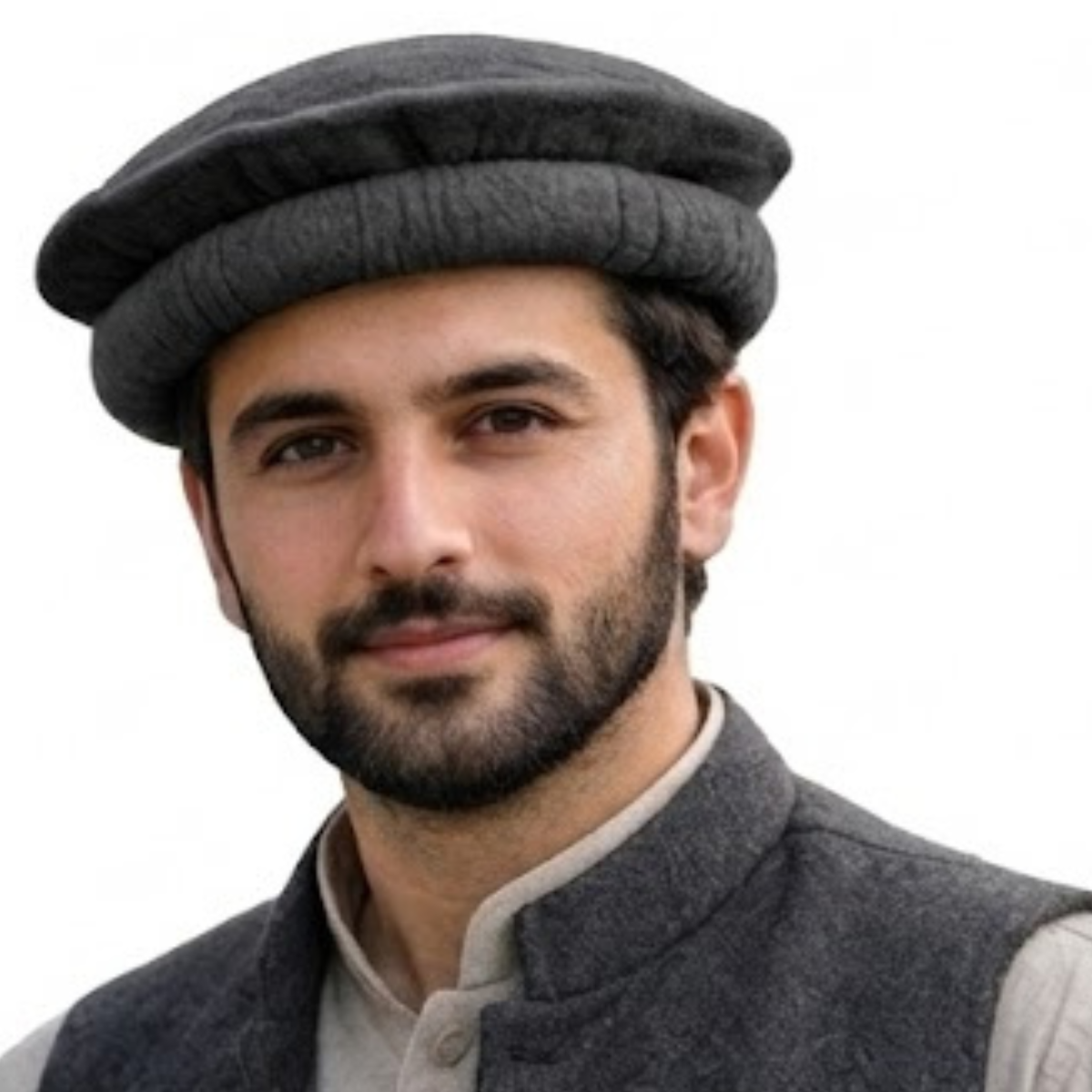 Pakol Wool Cap Afghan Handmade Hat Chitrali 100% Wool Pakul Cap