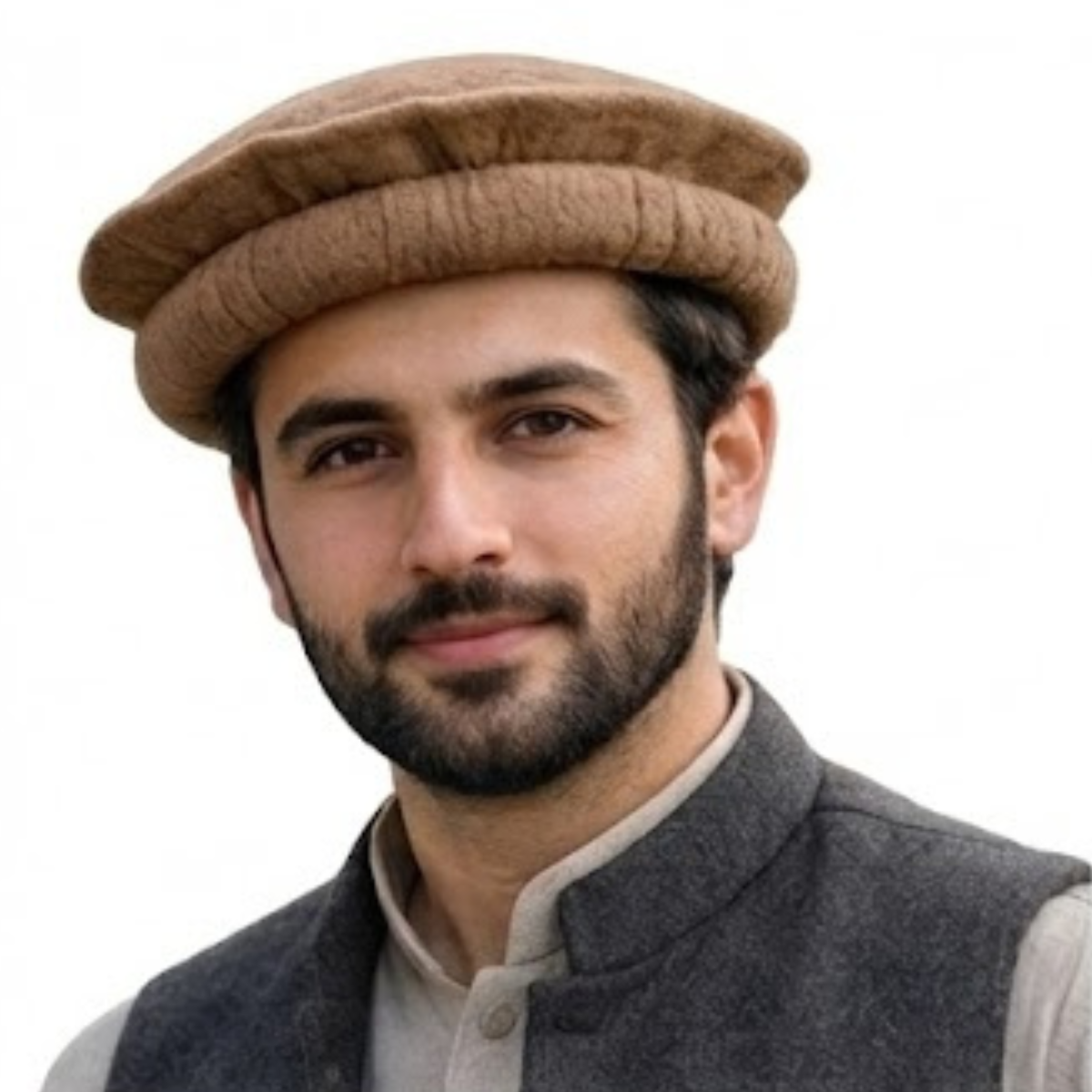 Pakol Wool Cap Afghan Handmade Hat Chitrali 100% Wool Pakul Cap