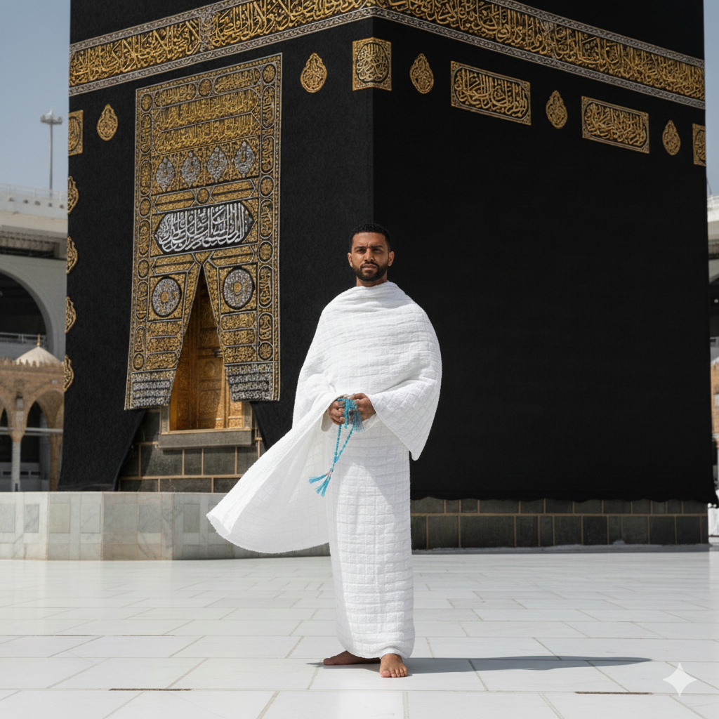 Ahram for Hajj and Umrah White 2 Towel Set Ihram Clothing