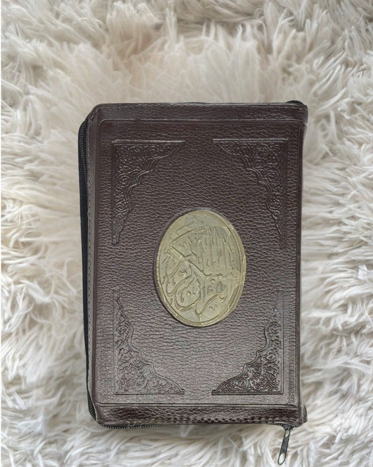 taj Holy Quran Pocket Size Zip Cover Uthmani Script, Ideal Gift for Muslims 14x20cm