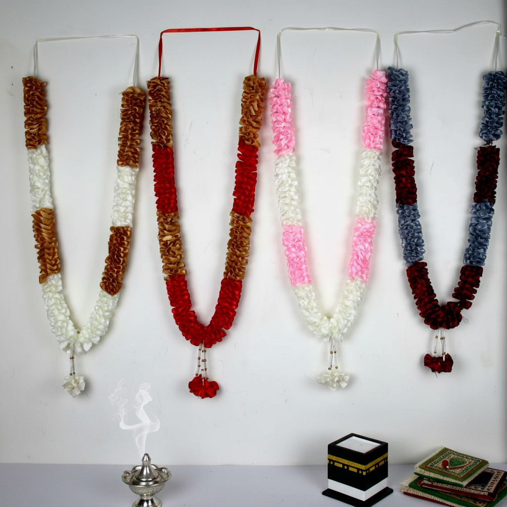 Hajj And Ummrah Artificial roses Garland Wedding Mala Multipurpose Use