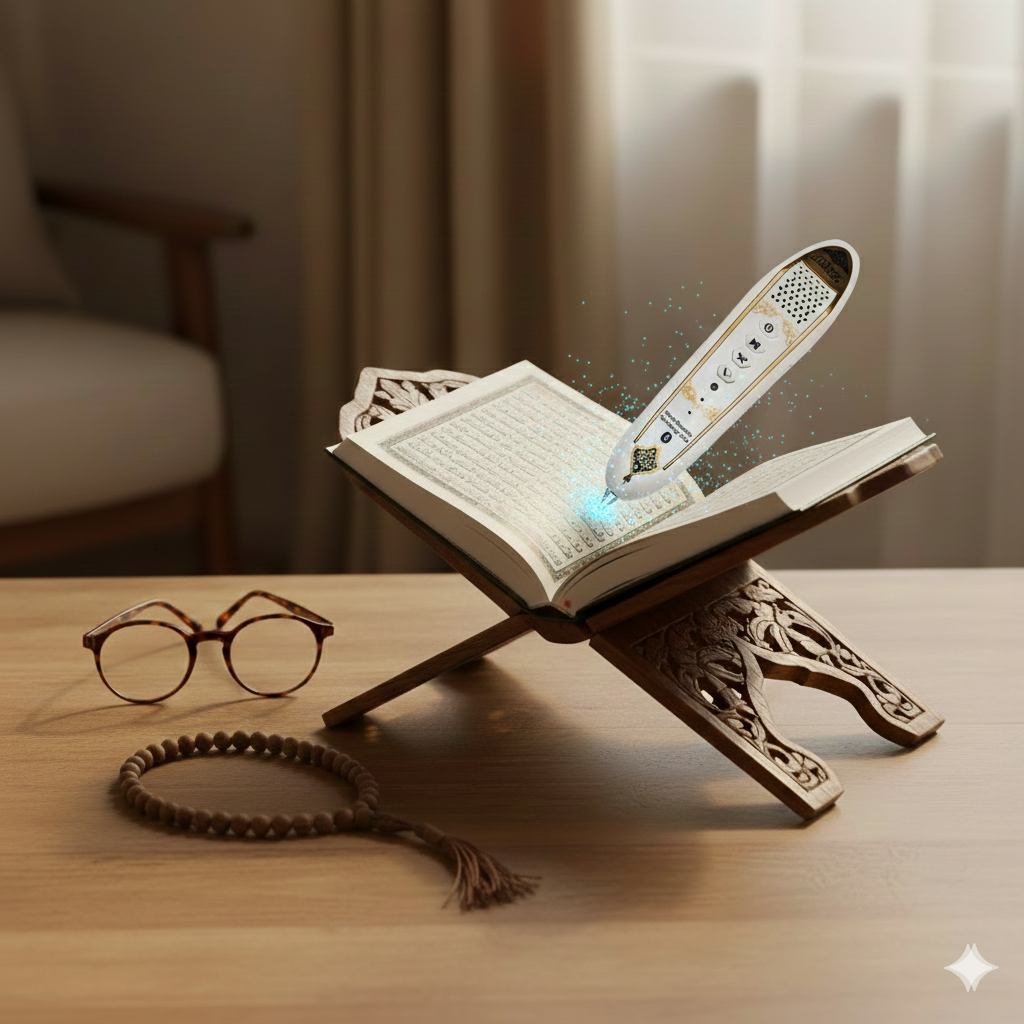 Quran Pen Reader with Colour Tajweed – Talking Quran Pen, Translation & Learning Set