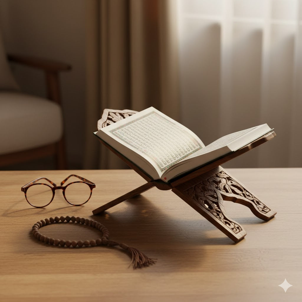 Foldable Wooden Rehal Quran Book Stand for Reading Rahel