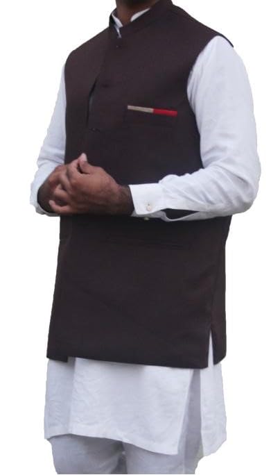 taj Men Waist Coat Indian Party Wear Traditional Ethnic Groom Outfit for Weddings