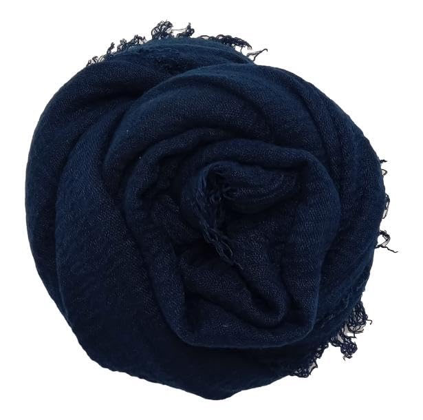 Women’s Crinkle Hijab Scarf – Cotton Blend Soft Long Head Scarf & Shawl for Ladies
