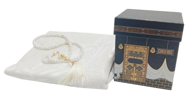 Kaba Gift Box include Portable Prayer Rug and Islamic Beads Elegant Gift Pack | Islamic Gifts | Taj Company