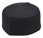 taj Muslim Prayer Hat Men's Embroided Skull Cap Islamic Nalain Shrif Paak Kufi Headware Indian Pakistan Hat Topi Kufi Round Cap Arabic Eid Ramadan (Black, 55)