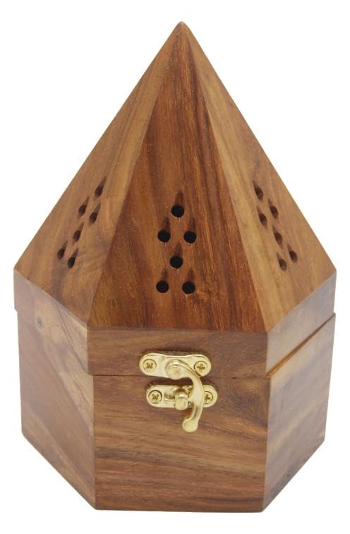 Wooden Bakhoor Oud Incense Burner and Incense Sticks Holder Box for Aromatherapy