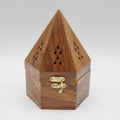 Wooden Bakhoor Oud Incense Burner and Incense Sticks Holder Box for Aromatherapy