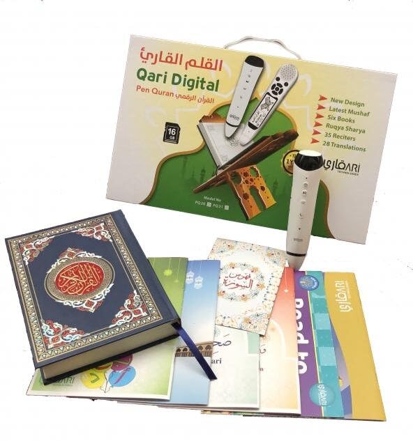 Taj Company Digital Quran Pen Reader for Holy Quran with tajweed and Different Reciter's Recording Multi Translation Languages and Different Voice of Tilawat Usmani Script