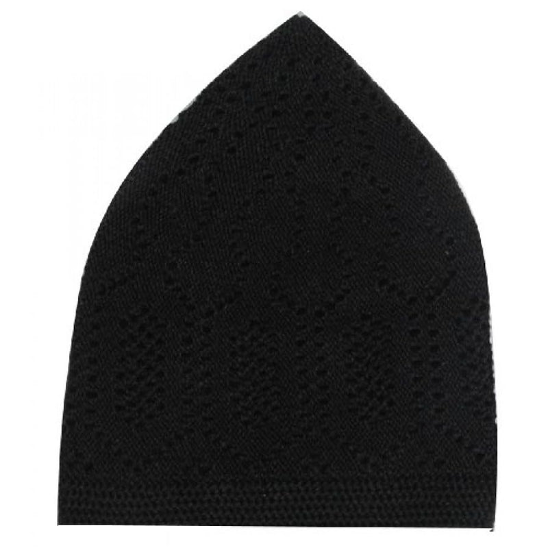 Men Skull Cap Muslim Islamic Prayer Hat Topi Kufi Head Wear Clothing Black