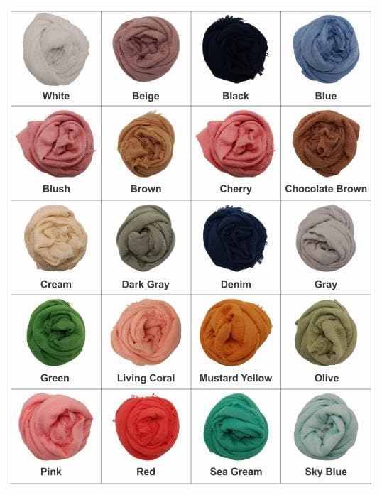 Women’s Crinkle Hijab Scarf – Cotton Blend Soft Long Head Scarf & Shawl for Ladies