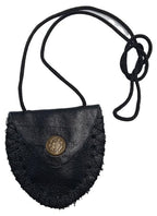 Leather and Sterling Metal Triangle Pendant Amulet Taweez/Taviz Islamic Necklace Gift (pack of 2)