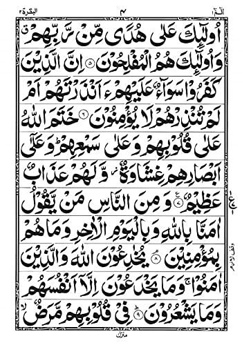 Panj Para Set : Complete Quran In 6 Parts 11 Line Plain Bold Font