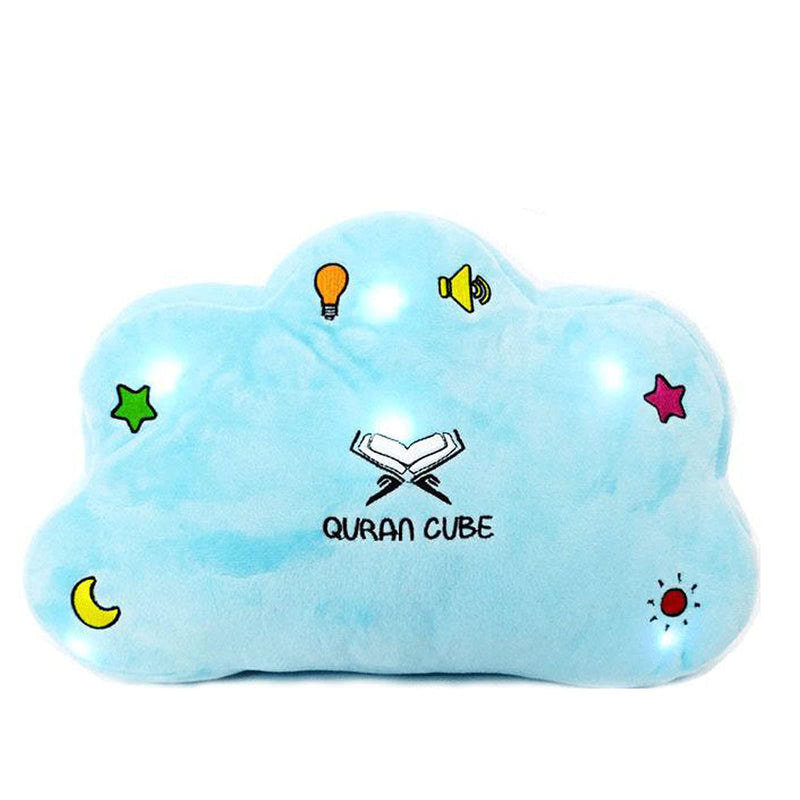 Walgreen QURAN PILLOW DUA KALIMA SURAH LIGHT AND SOUND SOFT & CUDDLY BEST GIFT FOR YOUR KIDS & FAMILY LEARN QURAN, DUAS FROM EARLY AGE,DUROOD SHARIF,KALIMA ENGLISH DUAS (Blue)