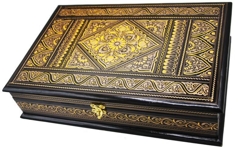 Wooden Lacquer Art Quran Box Handmade Custom Fancy Koran Case Islamic Gift Pack (Article 1)