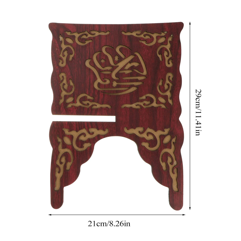 PRETYZOOM Wooden Quran Book Stand Muslim Book Holder Islam Foldable Rehal Bible Magazine Cookbook Display Holder Islam Religious Gift 21X29CM