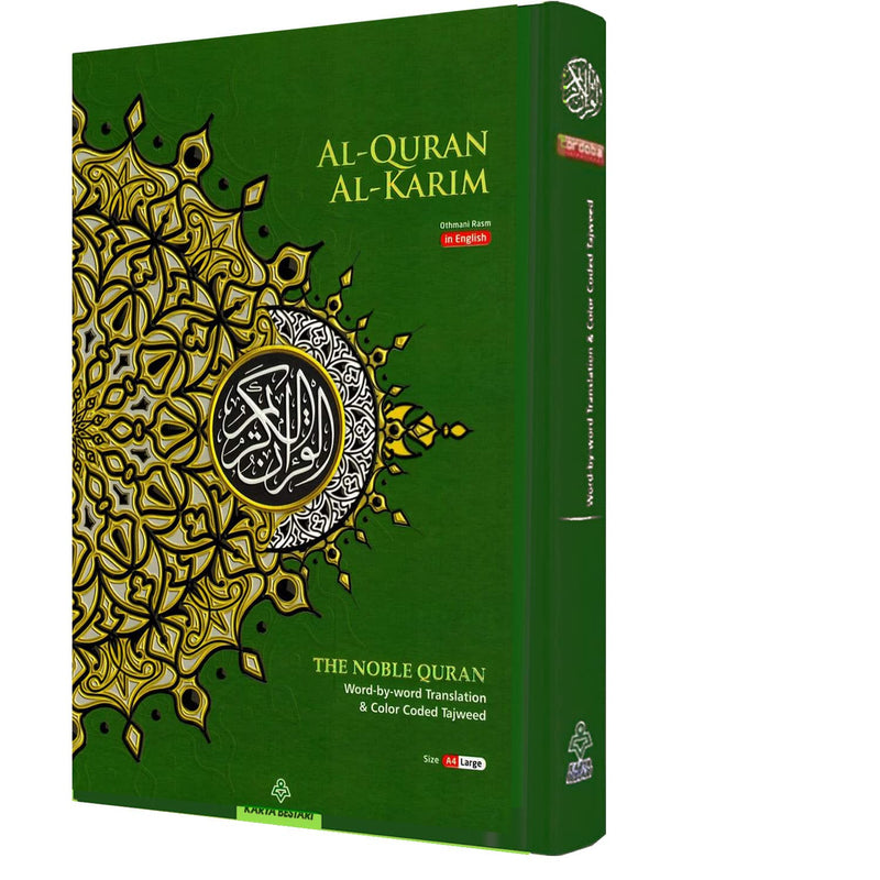 Quran MAQDIS Word for Word Arabic to English Translation Colour Tajweed Large A4, Random, A4