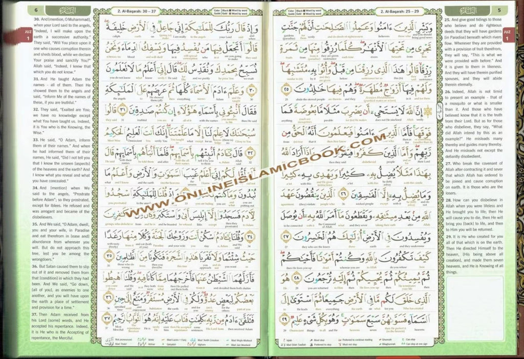 MAQDIS Al-Quran The Noble Word-by-Word Translation with Tajweed Arabic-English