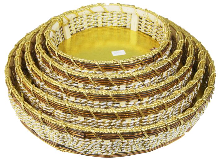 Fancy Basket Circular Shape Large Size (Set Of 5pcs)