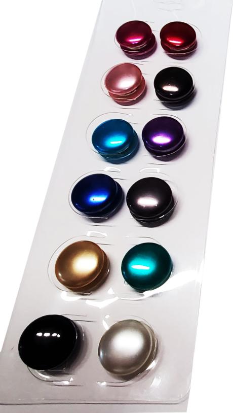12 PAIRS Magnetic Hijab Pins (Plain design stone)