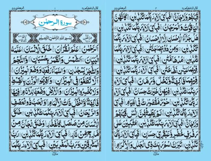 Surah Rahman Card